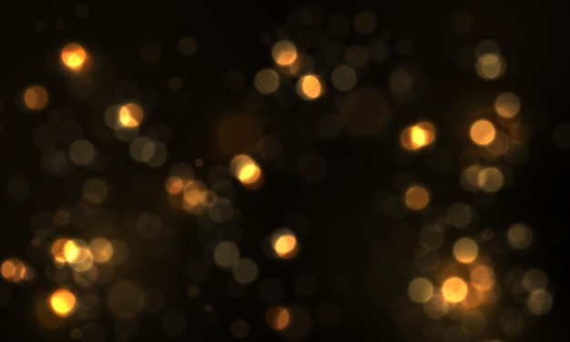 Glowing bokeh lights shining star sun particles sparks with lens flare effect christmas dust