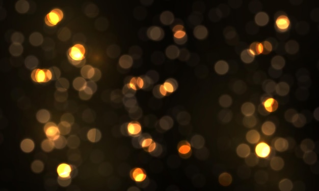 Vector glowing bokeh lights shining star sun particles sparks with lens flare effect christmas dust