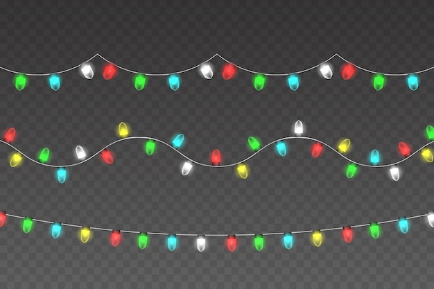 Glowing christmas lights background