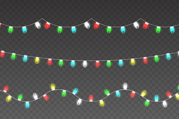 Glowing Christmas lights background