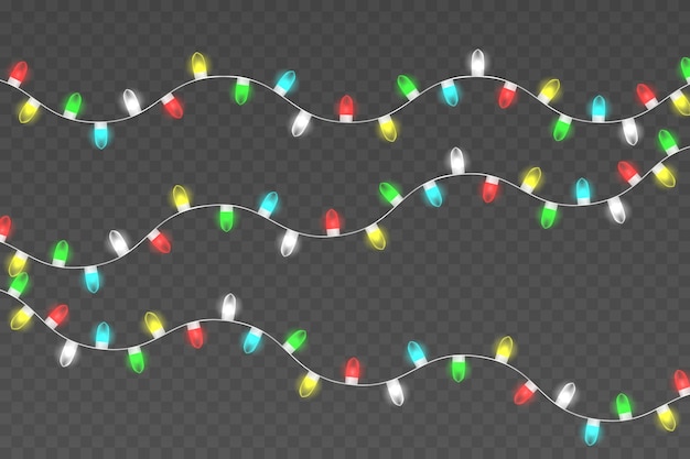 Glowing Christmas lights background