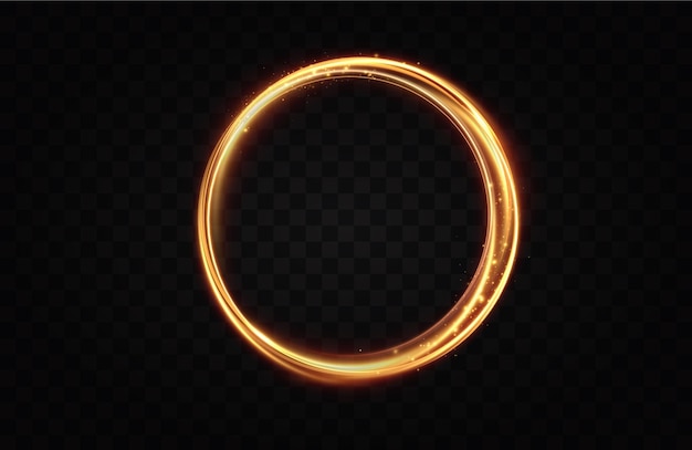 Glowing circle frame on a dark background