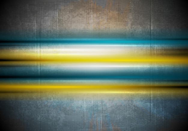 Vector glowing colorful stripes on grunge wall background