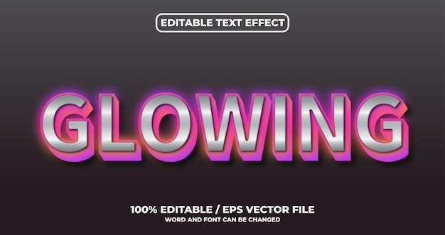 Glowing editable text effect