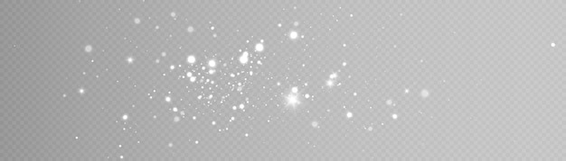 Glowing effect of shiny particles isolated on transparent background Vector star cloud with dust