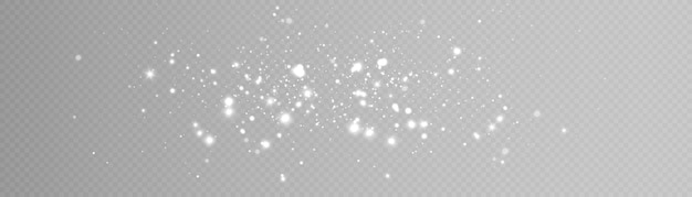 透明な背景に分離された光沢のある粒子の光る効果ほこりのベクトル星雲