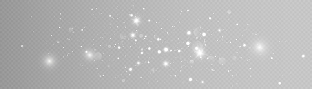 Glowing effect of shiny particles isolated on transparent background Vector star cloud with dust