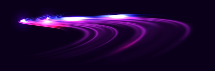 Vector glowing effect of speed sparks of lines moving