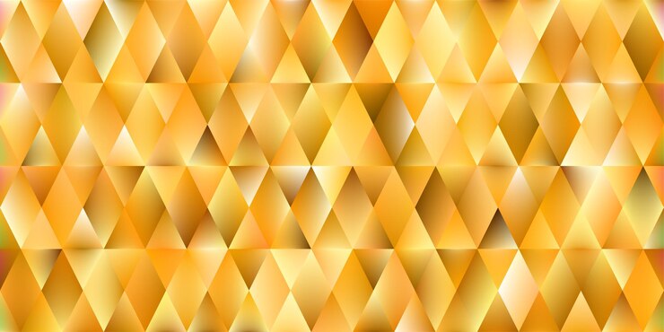Vector glowing gold abstract background with diamond shaped gradient