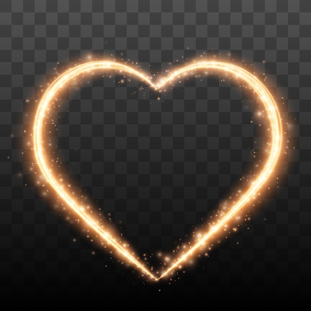 Glowing heart glitter hartvorm met glansdeeltjes