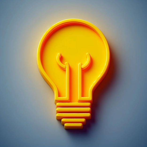 glowing light bulb vector illustration