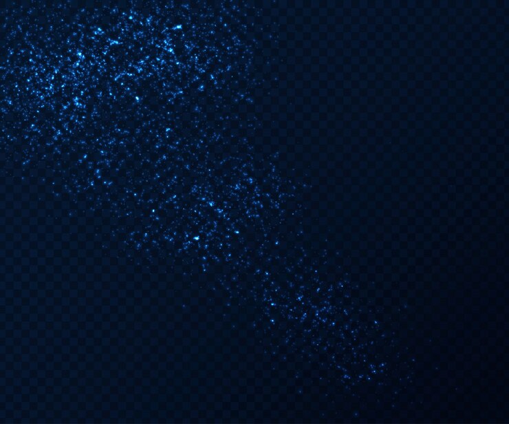 Vector glowing  light effects, blue particles flow