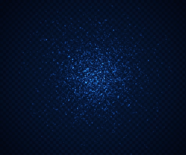 Vector glowing  light effects, blue particles flow