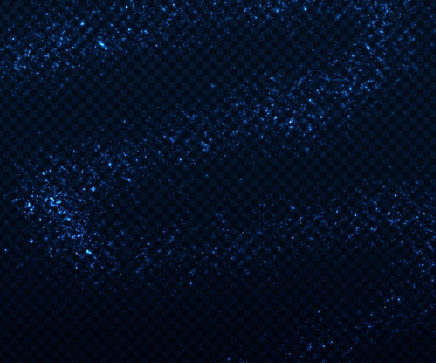 Glowing  light effects, blue particles flow