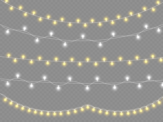 Glowing light, garland string. garland decorations.