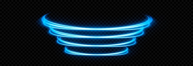 glowing light lines. blue Neon light