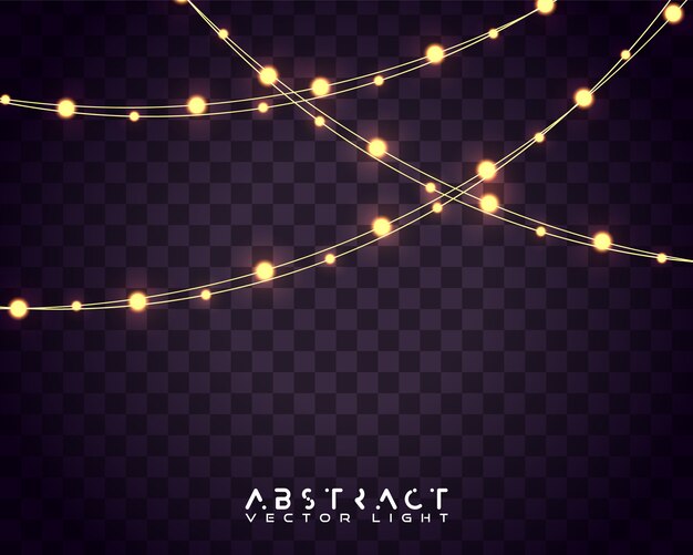 Vector glowing lights collection