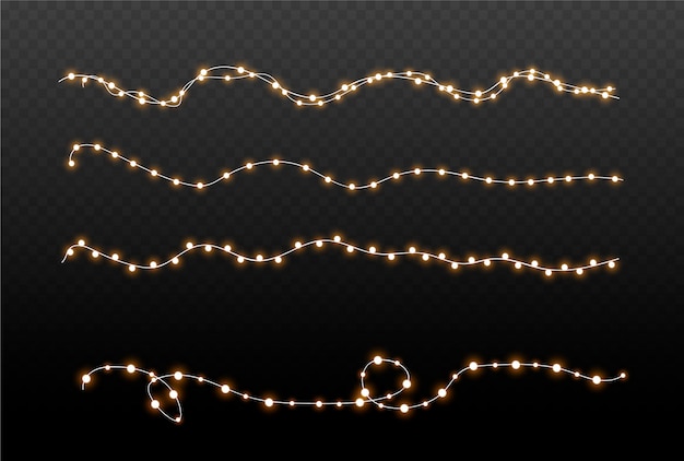 Glowing lights design elements.