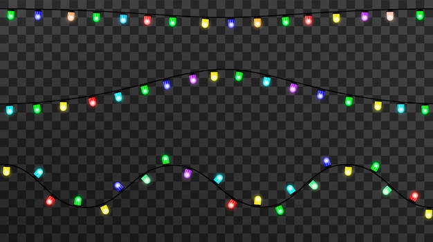  Glowing lights for Xmas, Garlands decorations