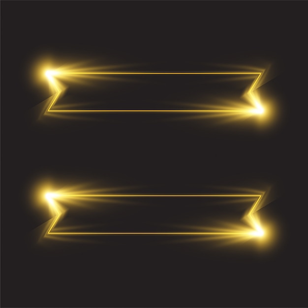 Glowing  line banner design