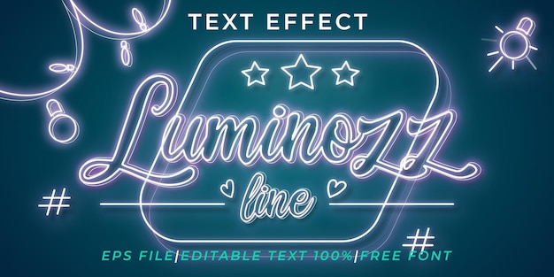 Glowing line editable text style effect suitable for content creation, tittle, thumbnail etc