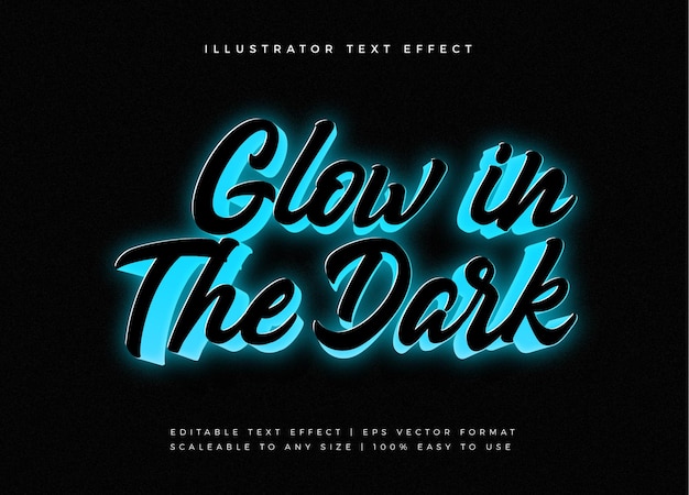 Vector glowing motivational text style font effect