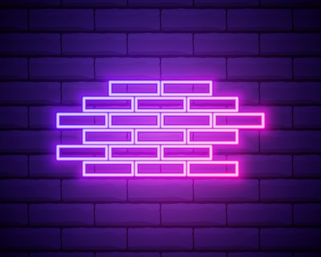 Two Round Neon Sign Vector Brick Stock Vector (Royalty Free) 1385710694