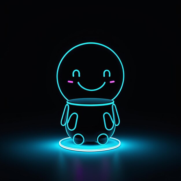 glowing neon line happy halloween holiday icon isolated on black background colorful outline c