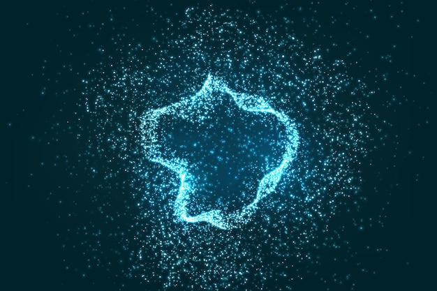 Glowing particles background