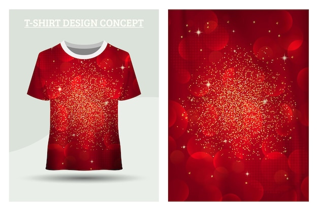 빛나는 빨간 셔츠 디자인 컨셉