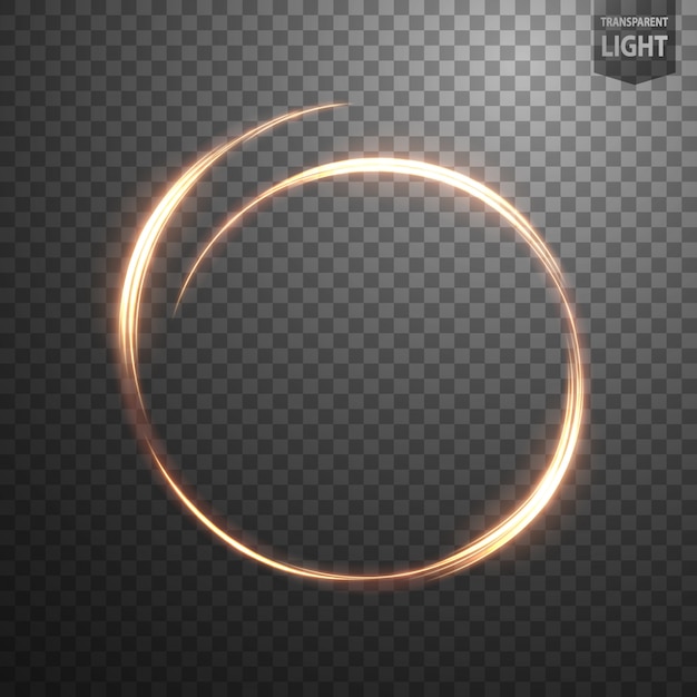 Светящееся кольцо на прозрачном фоне