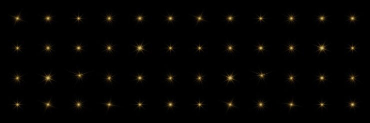 Vector glowing set of light effects glare explosion sparkle line sunburst and stars