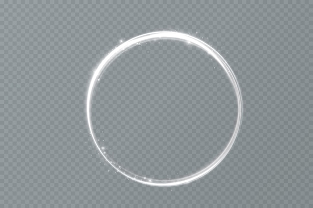 Vector glowing shiny, round, curved lines. light effect. swirl effect. lines of light