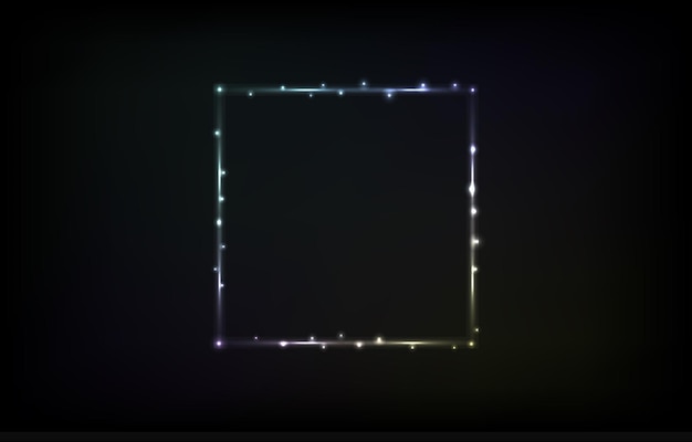 Glowing square border Abstract vector illustration