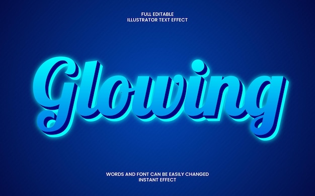 Glowing text effect