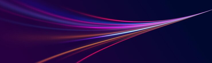 Vector glowing wave swirl impulse kabellijnen highspeed light trails effect futuristische dynamische beweging