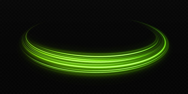 Vector glowing wavy lines effect magic sparkling comet