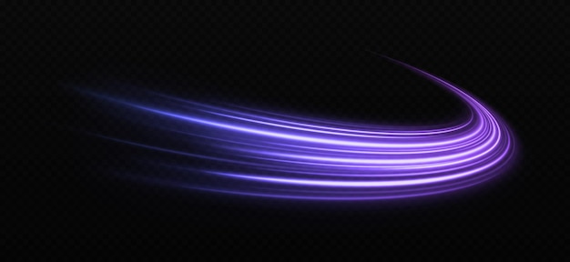 Vector glowing wavy lines effect