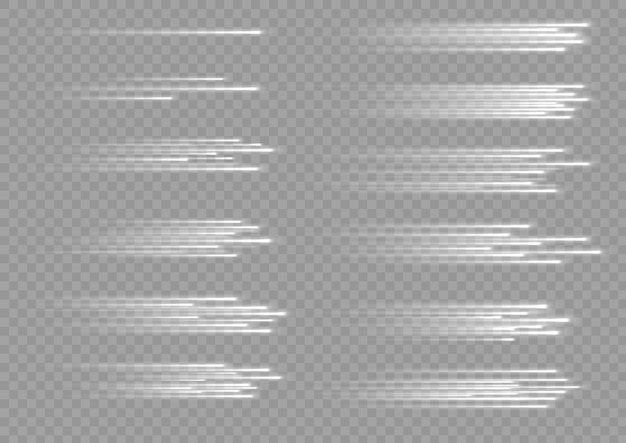 Vector glowing white speed lines high speed abstract technology background concept