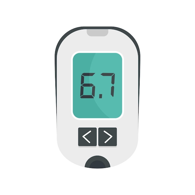 Vector glucometer icon flat illustration of glucometer vector icon for web isolated on white