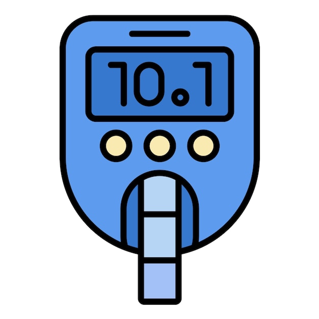 Glucose Checkup Flat Illustratie