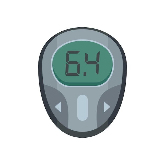 Glucose meter icon Flat illustration of glucose meter vector icon for web isolated on white