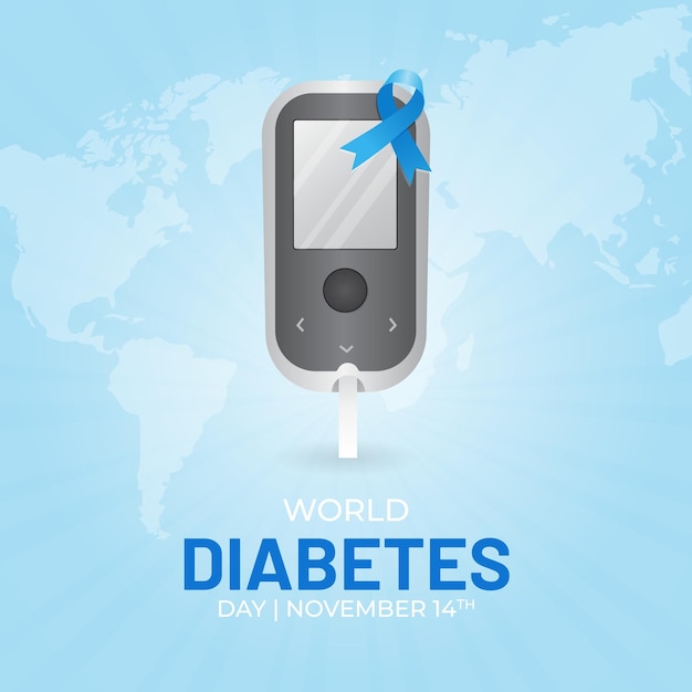 Illustrazione del glucometro giornata mondiale del diabete 14 novembre