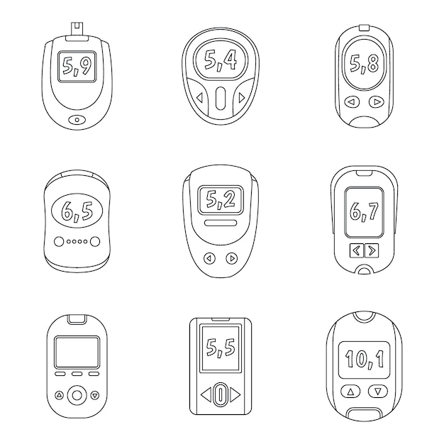 Glucose meter suiker test pictogrammen instellen