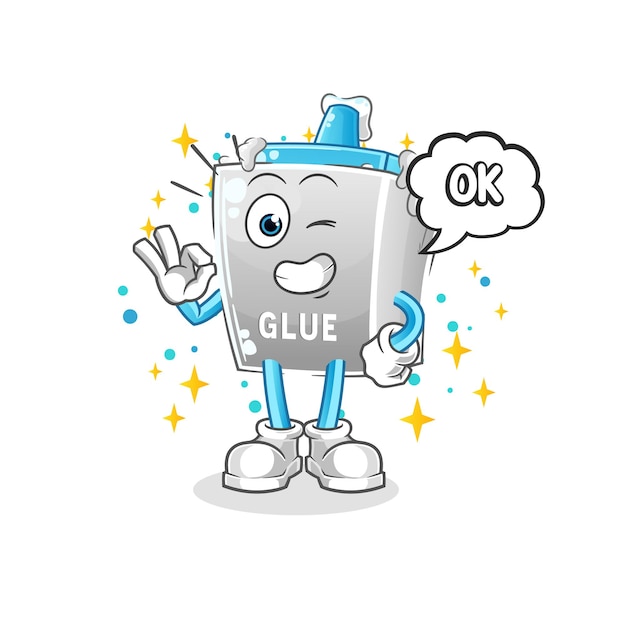 Glue agree mascot cartoon vector