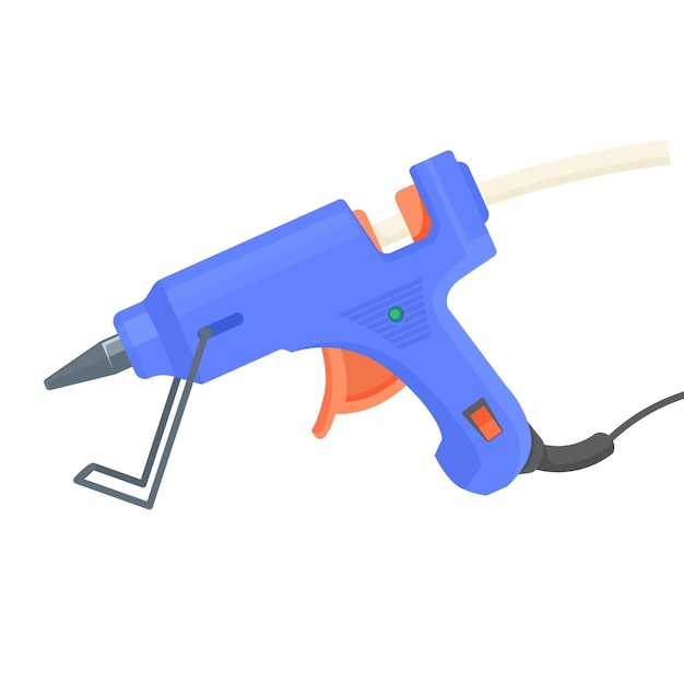 Glue gun. Hot pistol equipment for craft and art.