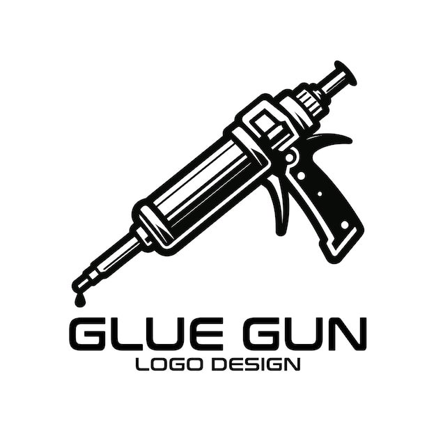 Glue Gun Vector Logo Design