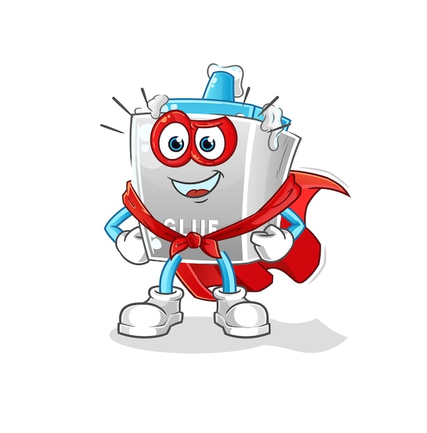 Glue heroes vector. cartoon character