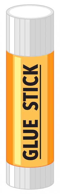 Vector gluestick in yellow isolated