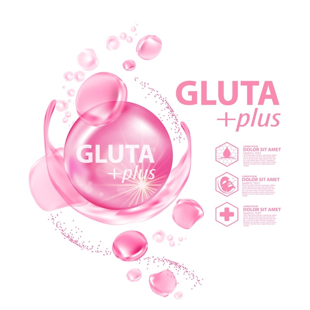 Gluta collagen serum skin care cosmetic